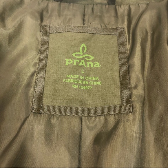PrAna Lydia Zip Front Olive Green Utility Jacket, size L - Picture 9 of 13